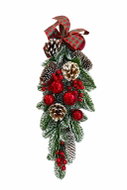 Goba Christmas hanging decoration red with cones 55 cm 3000956 - Wreath