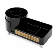 APT CA59A 360° rotating cosmetics and makeup brush organiser, 8 compartments, black - Makeup Organiser