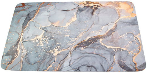 APT DA435B Koupelnová předložka s mramorovým vzorem 50 × 80 cm, šedá - Bath Mat - Main image