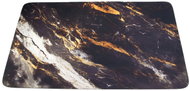 APT DA435A Koupelnová předložka s mramorovým vzorem 50 × 80 cm, černá - Bath Mat