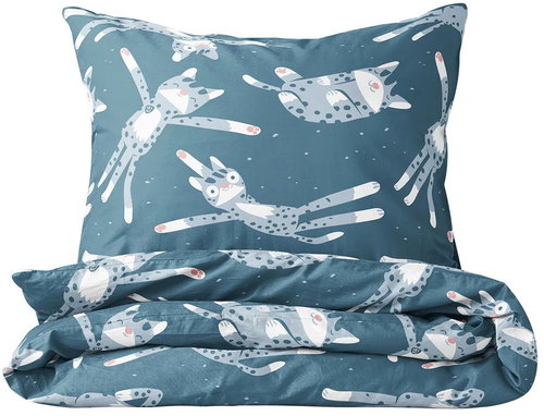 Ababu Bavlněné povlečení Kočička 90 × 130 cm, 40 × 60 cm - Bed Linen - Main image