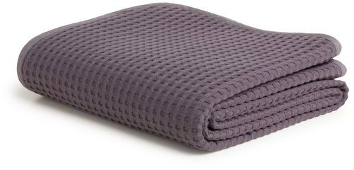 MÖVE PIQUÉE waffle-weave bedspread 160×220cm, graphite - Bed Cover - Main image