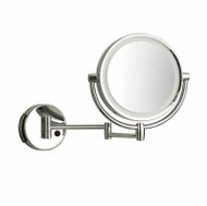 MÖVE Nerezové koupelnové zvětšovací zrcátko s osvětlením nástěnné silver - Makeup Mirror