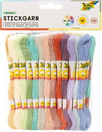 FOLIA Vyšívací bavlnky Pastel 26 barev, 52 ks - Creative Kit