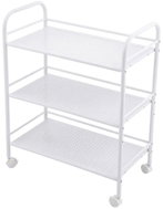 APT DA679A Kovový vozík na kolečkách, 3 police, nosnost 30 kg, 50 × 32 × 75 cm, bílý - Cart