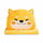 DA524B Plush cushion with blanket 160×100cm, fox, orange
