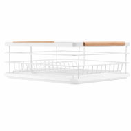 APT DA578B Odkapávač na nádobí s dřevěnými úchyty 43 × 32 × 14 cm, bílý - Draining Board