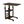 SL17 mobile laptop desk with shelves 80×40cm, dark wood