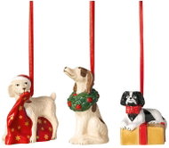 VILLEROY & BOCH Set vánočních ozdob NOSTALGIC ORNAMENTS Psíci 3 ks - Christmas Decoration