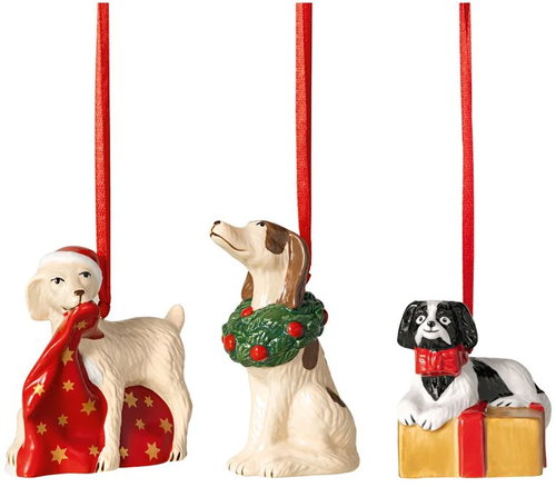VILLEROY & BOCH Set vánočních ozdob NOSTALGIC ORNAMENTS Psíci 3 ks Main image VILLEROY & BOCH Set vánočních ozdob NOSTALGIC ORNAMENTS Psíci 3 ks - Christmas Decoration - Main image