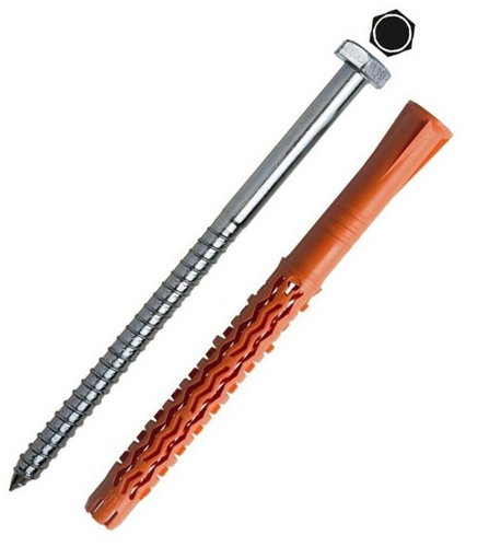 WT WINTECH MUNGO Construction dowel with hexagon screw 10 × 200 mm, 50 pcs - Anchors - Main image