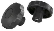WT WINTECH Star nut M10 64 × 21 × 19mm, black, package 1 pc - Screw nuts