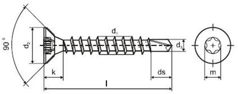 WT WINTECH Self drilling screw ZH T 6 dr. 4,0 × 60 ZZ / pack 400 pcs - Self-Tapping Screws - Main image