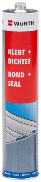 Würth K+D építőipari ragasztó, fekete, 310 ml
