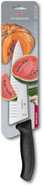 Victorinox Swiss Classic Chef's Knife, 20cm, Plain Edge, Granton Blade, Black, Blister Pack - Kitchen Knife