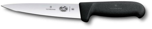 Victorinox Boning Knife, Fibrox, 20cm, Smooth, Pointed, Black - Kitchen Knife - Main image