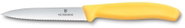 Victorinox Swiss Classic Paring Knife, 10cm, Serrated Edge, Pointed Tip, Yellow - Kitchen Knife