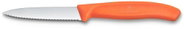 Victorinox Swiss Classic Paring Knife, 8cm, Serrated Edge, Pointed Tip, Orange - Kitchen Knife