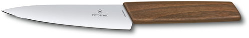 Victorinox Chef's Knife, Swiss Modern, 15cm, Plain Edge, Walnut, Gift Box - Kitchen Knife - Main image