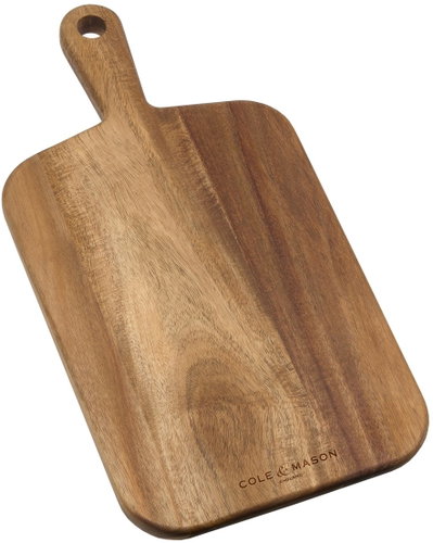 Cole & Mason Barkway Acacia Chopping Board with Handle, Small 42cm - Cutting Board - Main image