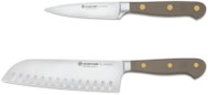 Wüsthof Sada 2 nožů CLASSIC COLOR Velvet Oyster Santoku a na zeleninu - Knife Set