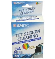 Čistící utěrky EMTEC - na LCD monitory, mokré/ suché, 10ks - -
