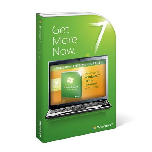 Microsoft Windows 7 Home Premium upgrade z Windows 7 Starter CZ, Windows Anytime Update (WAU) - Operating System - Main image