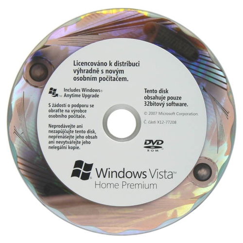 OEM Microsoft Windows Vista Home Premium 32-bit Edition CZ (česká, Czech), DVD Main image OEM Microsoft Windows Vista Home Premium 32-bit Edition CZ (česká, Czech), DVD - - - Main image