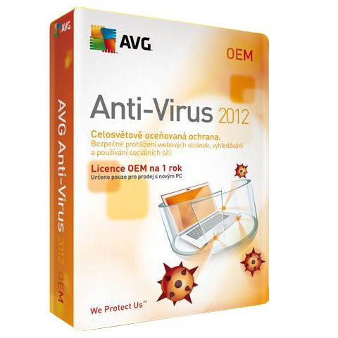 OEM AVG Anti-Virus 2012 licence pro 1 počítač na 12 měsíců - Antivírus - Hlavný obrázok