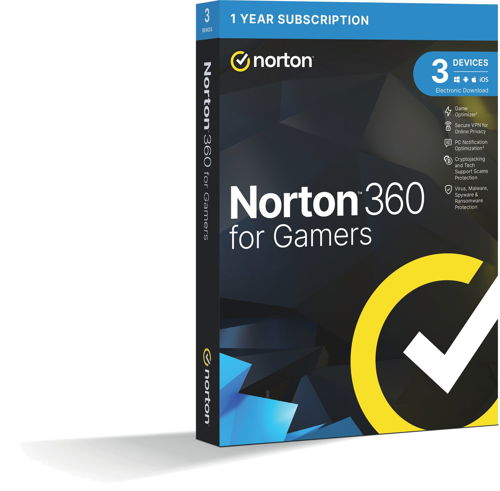 Internet Security Norton 360 for gamers 50GB, 1 user, 3 devices