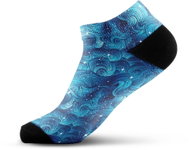 Walkee coloured ankle socks - Space waves Color: Blue - Socks