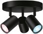 WiZ IMAGEO Colors 3 x 5 Watt - rund - schwarz - Spotlight