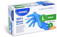 Wimex nitrile gloves, powder-free, blue `L` - 100 pcs. - Medical Gloves