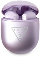 Guess True Wireless Triangle Logo BT5.0 4H Stereo Earphones Glossy Purple - Wireless Headphones