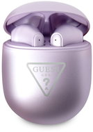 Guess True Wireless Triangle Logo BT5.0 4H Stereo Earphones Glossy Purple - Wireless Headphones
