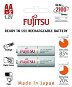 Fujitsu White precharged batteries R06 / AA, 2100 charging cycles, blister 2 pcs - Disposable Battery