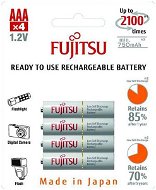 Fujitsu vorgeladen Weiß-Batterie, R03 / AAA, 2100 Ladezyklen, Blister 4 Stück - Einwegbatterie