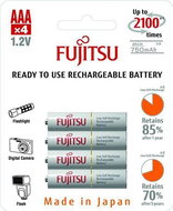 Fujitsu precharged White Battery R03 / AAA, 2100 charging cycles, blister 4 pieces - Disposable Battery