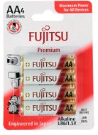 Fujitsu Premium Power Alkaline-Batterie LR06 / AA, Blister 4 Stück - Einwegbatterie