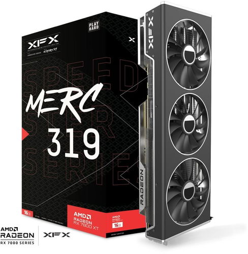 XFX SPEEDSTER MERC319 RADEON RX 7800 XT BLACK - Videókártya - Fő fotó
