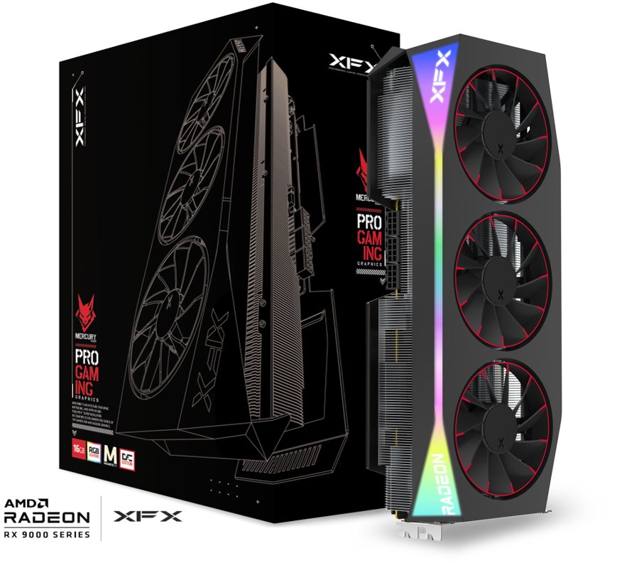 XFX Mercury RX 9070 XT OC Magnetic Air 16G