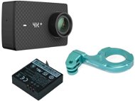 YI 4K + Action Camera Black + YI 4K Camera Battery + YI Handlebar Bike Mount - Outdoor Camera
