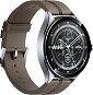 Smart hodinky Xiaomi Watch 2 Pro – 4G LTE Silver Case with Brown Leather Strap - Chytré hodinky