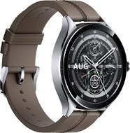 Xiaomi Watch 2 Pro – Bluetooth Silver Case with Brown Leather Strap - Smart hodinky