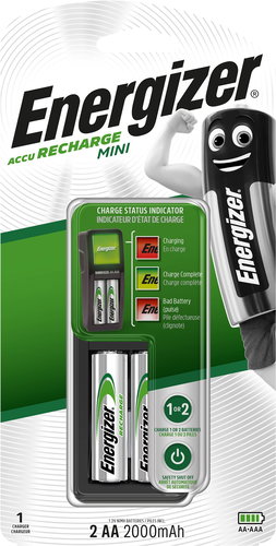 Energizer Mini AA + 2AA Power Plus 2000 mAh - Ladegerät mit Ersatzakku - Hauptbild