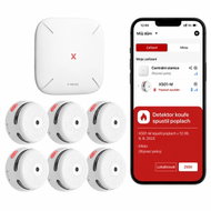 X-Sense FS61 (6+1) Sada 6 bezdrátových detektorů kouře XS01-M s centrální jednotkou SB550 - Detektor kouře