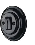 X-Site Porcelain double switch, black - Light Switch