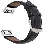 X-Site kožený pro Garmin QuickFit 20mm, černý - plochý - Watch Strap