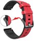 X-Site silikon/kožený pro Garmin QuickFit 22mm, červený - Watch Strap