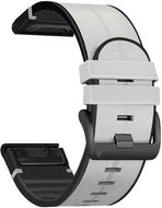 X-Site silikon/kožený pro Garmin QuickFit 22mm, šedý - Watch Strap